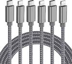 [Prime] Elktry 3Pack 6FT USB C to Lightning Cable Grey $10.39 (RRP $24.99) Delivered @ Yilide AU via Amazon AU