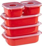 Decor Microsafe Oblong Set, Pack of 5 Pieces, Red $10 (RRP $20.69) + Delivery ($0 with Prime/ $39 Spend) @ Amazon AU