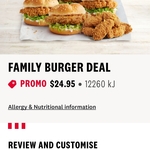 Family Burger Deal from $24.95, Cheap as Chips from $23.95, Popcorn Chicken Bucket $10 (Expired) Pickup @ KFC (Online or App)