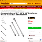 3x Renegade Industrial Torque Wrenches (1/4, 3/8 and 1/2) $69 + Shipping (Free over $89 to Select Areas / $0 C&C) @ TradeTools