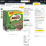 Milo Dipped Snack Bars with White Chocolate 10-Pack 270g $4.00 ($3.60 S&S) + Delivery ($0 Prime/ $59 Spend) @ Amazon AU