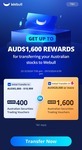 Transfer in & Maintain $5,000-$19,999 Worth of ASX Stocks & Get up to $400 in Trading Vouchers @ Webull App (Referral Required)