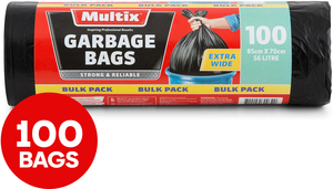 Multix 56L Extra Wide Garbage Bags 100-Pack $9.74 (25% off) + Delivery (Free with OnePass) @ Catch