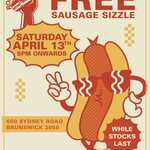 [VIC] Free Cooked Sausage from 5pm Saturday (13/4) @ Roll Revolution (Brunswick)