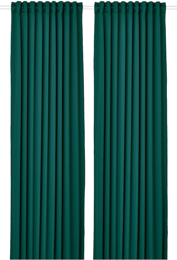 [NSW] MAJGULL Block-out Curtains, 1 Pair, Dark Turquoise $39 (Was $59 ...