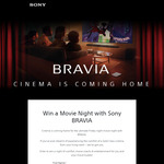 Win 1 of 5 2-Person Sony Movie Night Experiences Worth $2,200 Each from Sony Bravia [Sydney Event]