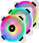 Corsair LL120 RGB 120 mm Fan With Lighting Node Pro - White (3 Pack) $54.21 + Delivery ($0 with Prime/ $59 Spend) @ Amazon AU