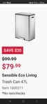 [QLD] Sensible Eco Living Trash Can 47L $79.99 @ Costco Bundamba (Membership Required)