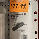 Victorinox Swiss Army Knife Classic SD Pocket Knife. Was $49.50 Now $11.94 Bunnings Belmont WA