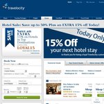 Travelocity - Hotels 15% off (until 2pm AEST Only)