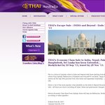 Thai Airways Melb to Delhi Return $586.58 Total  Exp 30th Sept  Travel by 28.11.13