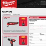 Milwaukee Tool Redemptions 01/09/2013 to 31/10/2013