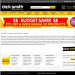12% off Sitewide @ Dick Smith Online Only (Exclusions Apply). Example: PS4 $482.24 Delivered