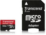 Transcend 64GB MicroSDXC Class10 UHS-1 Memory Card with Adapter $38 AUD Delivered (Amazon US)