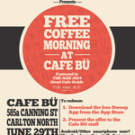 [VIC, Carlton North] Free Coffee at Café BÜ This Sunday (29/6), 8am-12pm