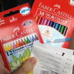 Faber Castell 30 Tri-Colour $2.50 // 12 Erasable Crayons $2 @ Officeworks Fitzroy VIC (Instore)