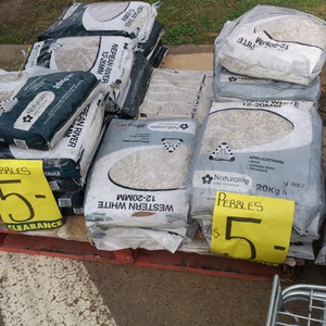 5 Garden Pebbles 20kg bag Bunnings Lidcombe NSW OzBargain