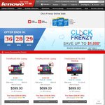 Lenovo Click Frenzy. Click, Click and Save - Save up to $1000