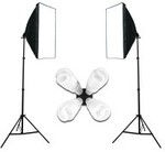 Soft Box 4 Head Continuous Photography Lighting Stand Kit $63 (RRP $99) Delivered @ Voilamart