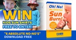 Win 2x Kids Sun Shirts Valued at $88 at CSA. (Free Sun Protection Guide eBook Instants Download)