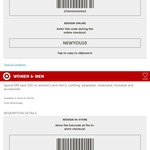 Target - $10 off $60 Spend or $20 off $99 Spend on Women's and Men's Clothing