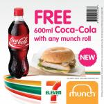 Free 600ml Coca-Cola with a 7-Eleven Munch Roll (Tradie Club Card)