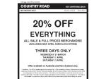 20% off Everything 3 Days Only - Country Road