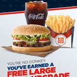 Hungry Jacks - Free Large Meal Upgrade Voucher for Small/Medium Whopper Meals
