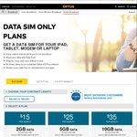 Optus Mobile Broadband Plans - $50/25GB, $70/50GB (Month to Month)