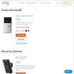 US$50 off Ring Video Doorbell or Ring Video Doorbell Pro - Boxing Day Sale