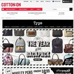 40% off TYPO Full Priced Items at Cotton On with Code LOVEDUP