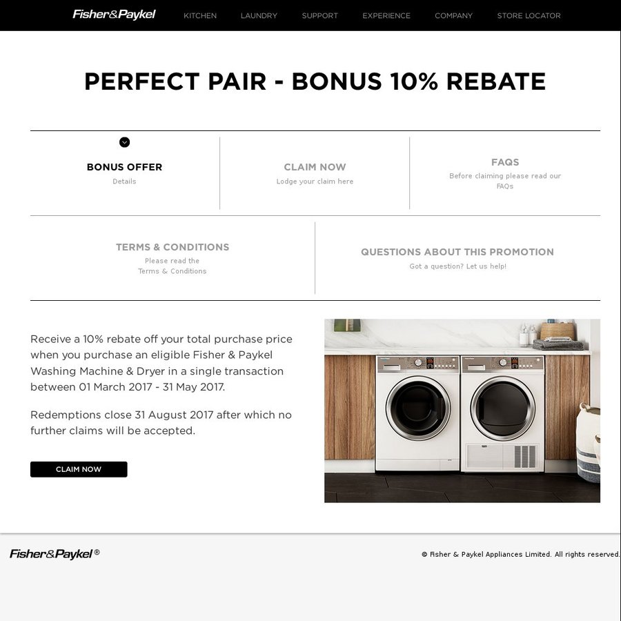 10 Rebate On Fisher Paykel Washing Machine Dryers OzBargain