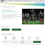 20% off Rugby League World Cup Tickets @ Telstra Thanks (Telstra Members)