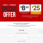 Event Cinemas Friends and Family Offer - $8.50 Standard, $25 Gold Class