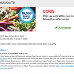 Flybuys: Collect 10,000 Bonus Points or $50 off When You Spend $XX Per Week for 4 Weeks @ Coles