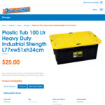 [SA, VIC, NSW] Buy 2 Get 1 Free 100L Heavy Duty Storage Tub $25ea @ Cheap as Chips