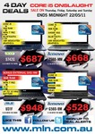Core i5 Laptop Sale- 4 Day Deal - @ MLN Online or Instore - from $528 after Cashback