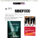 Win 1 of 3 Double Passes to Freaks Worth $40 from MiNDFOOD