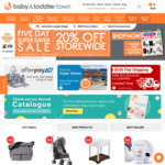 Minimum 20% off RRP Storewide + $25 Voucher for Orders over $250 @ Baby & Toddler Town