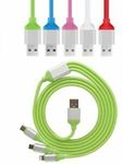 1m 3in1 USB Charger Cable TYPE C USB Lightning for iPhone 11 XR Plus 8 Samsung S10 S8 7 Micro USB $4.49 Delivered@Abimports eBay