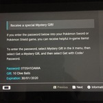 [Switch] 10 Free Dive Balls on Pokémon Sword/Shield via in-Game Mystery Gift