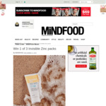 Win 1 of 3 Invisible Zinc Packs Worth $97.99 from MiNDFOOD