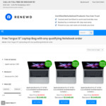 $225 off Refurbished Apple Laptops + Free Bag @ Renewd (Selected Laptops Only*)