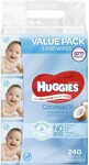 Huggies Baby Wipes Lightly Fragranced Coconut Oil Bundle Pack (3X80pk) $9 + Delivery ($0 with Prime/ $39 Spend) @ Amazon AU