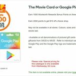 Earn 1,000 Rewards Points with Purchase of $50 Google Play Gift Cards @ Woolworths In-Store