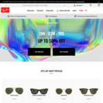 Black Friday Vibes - Up to 50% off Sale, 20% off Custom Styles, 20% Rising Icons @ Ray Ban
