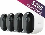 Arlo Pro 4 Wire Free Spotlight Camera 2k HDR 4 Camera Pack VMC4450P-100AUS $876 Delivered + $200 Cashback @ Wireless 1