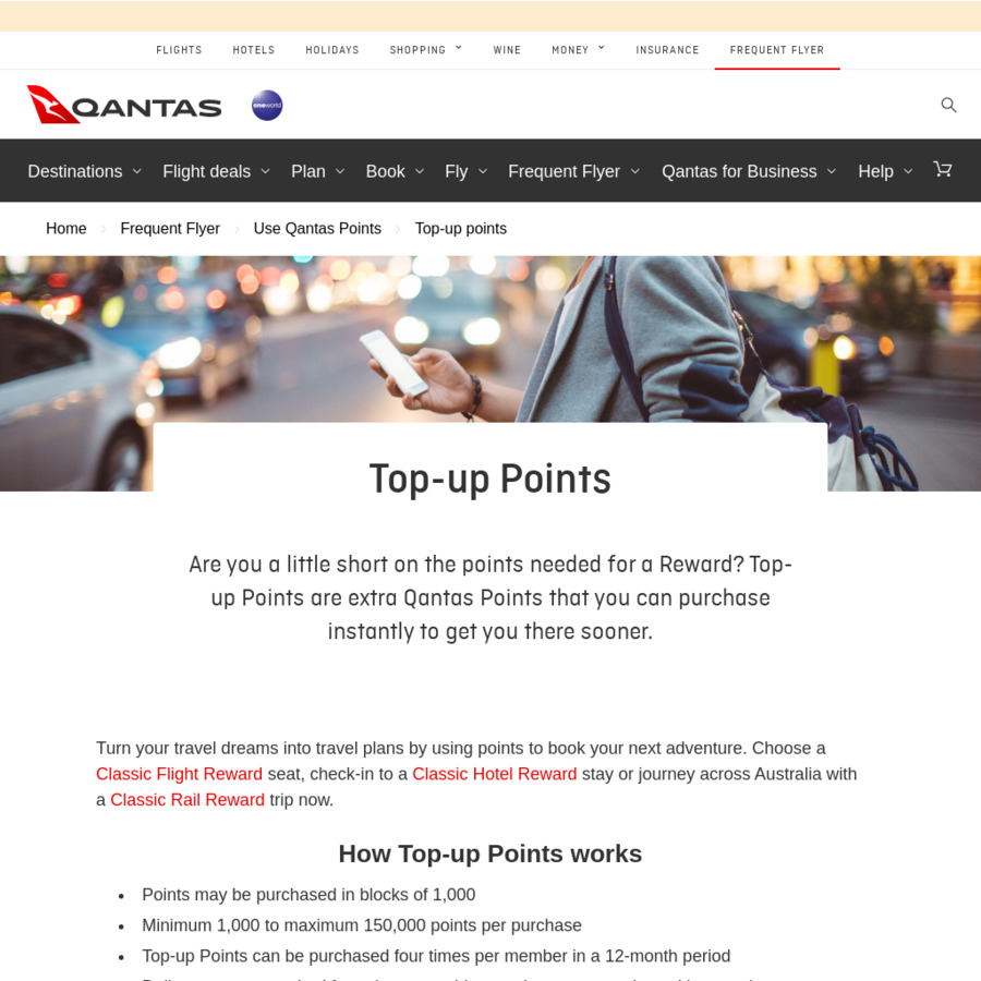 50% Bonus Qantas Points When You Purchase Top Up Points (5,000-150,000 ...