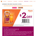 $2 off Metamucil 72 Doses 425g - $20.52 @ Priceline (In-Store Only)