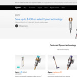 $100 off $499 Minimum Spend on Selected Dyson Products (for Existing Dyson Users) @ Dyson.com.au